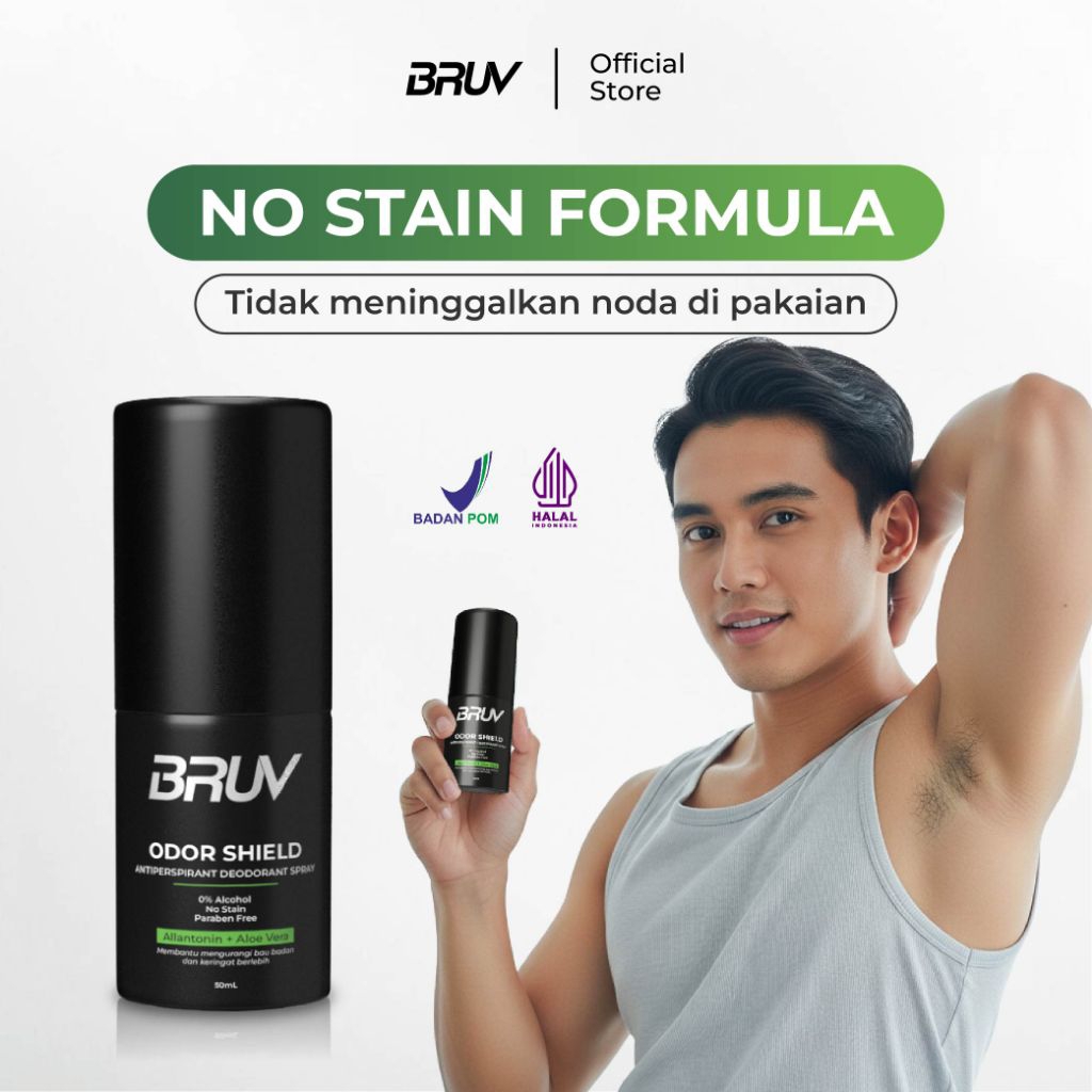 Jual [NEW] BRUV Antiperspirant Deodorant Spray 3pcs - Deodorant Pria ...