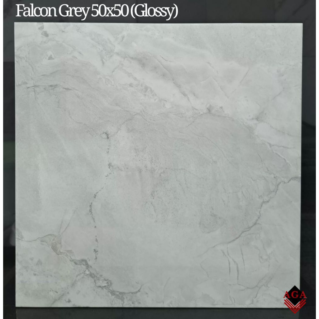 Jual KERAMIK 50X50 FALCON CREAM, GREY (GLOSSY) | Shopee Indonesia