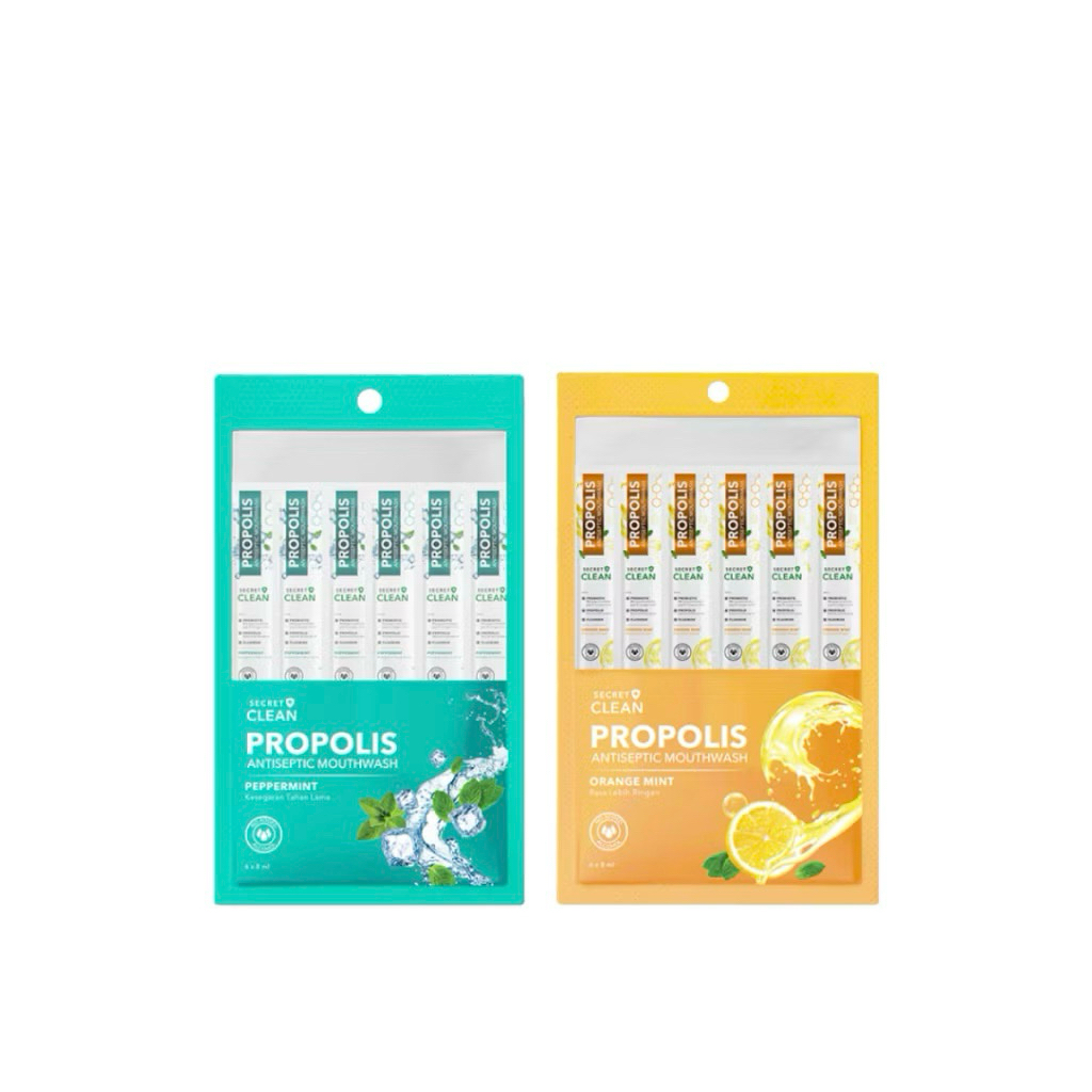 Jual Secret Clean Propolis Antiseptic Mouthwash Sachet 6x10ml ...