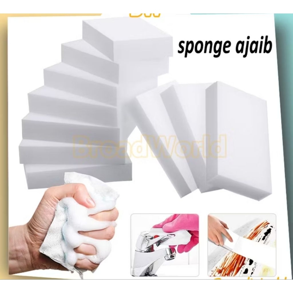 Jual Busa Sponge Putih Ajaib Pembersih Nano Spon Rub Eraser | Shopee ...