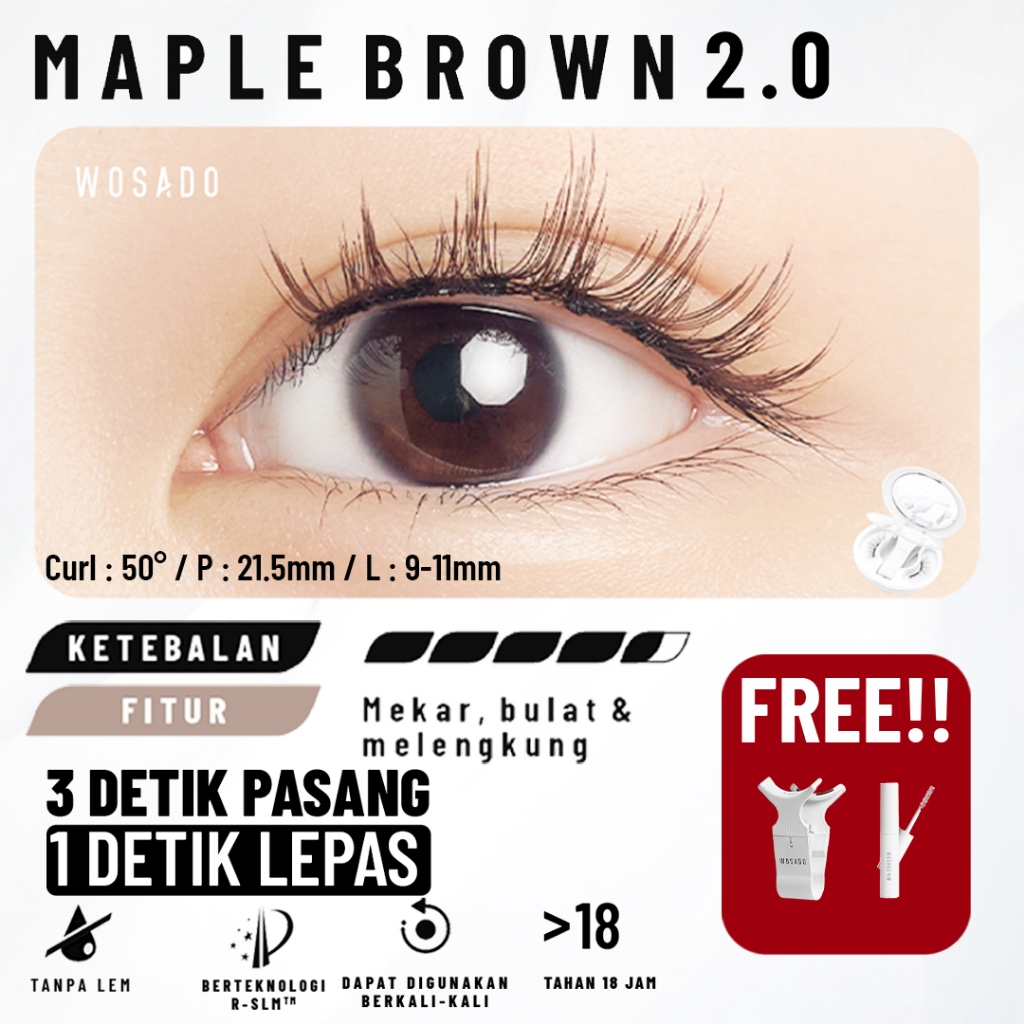 Jual WOSADO Magnetic Lashes MAPLE Bulu Mata Palsu Magnetik Glamour Look ...