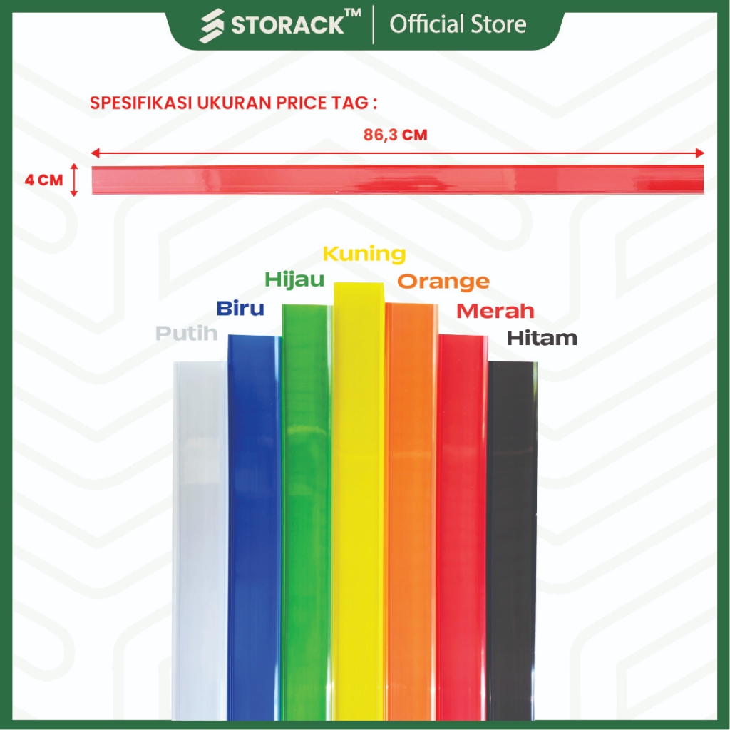 Jual STORACK™ Price Tag Price Card Price Rail Mika Label Harga Pricetag ...