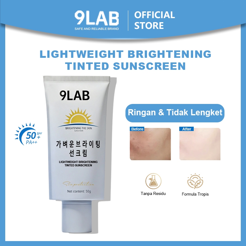Jual BPOM 9 LAB Sunscreen Sun Serum SPF50+ PA++++ 50g Lightweight ...
