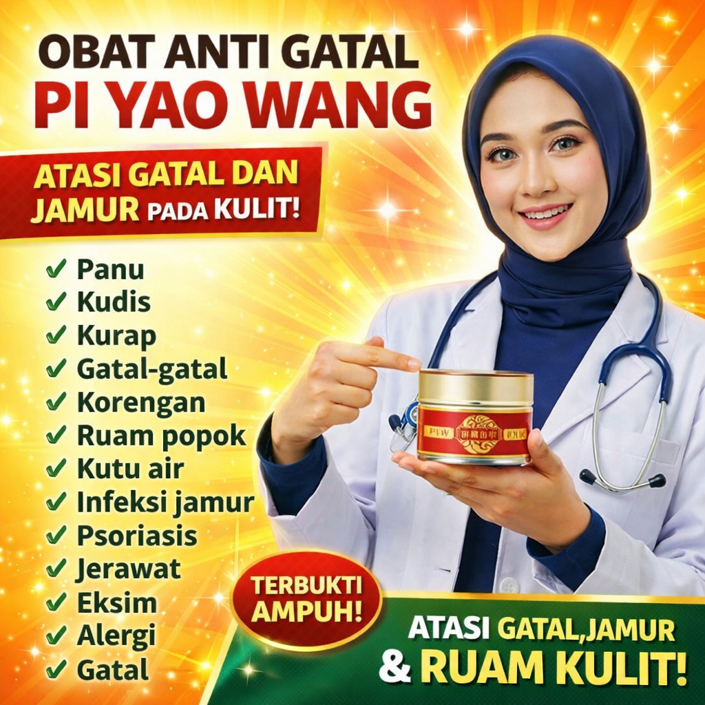 Obat Gatal Pi Yao Wang Vitamin Luar Herpes Alergi Kulit Menghitam