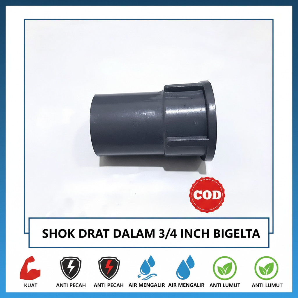 Jual (COD) shock drat dalam PVC 1 , 3/4 , 1/2 inch / sambungan pipa ...