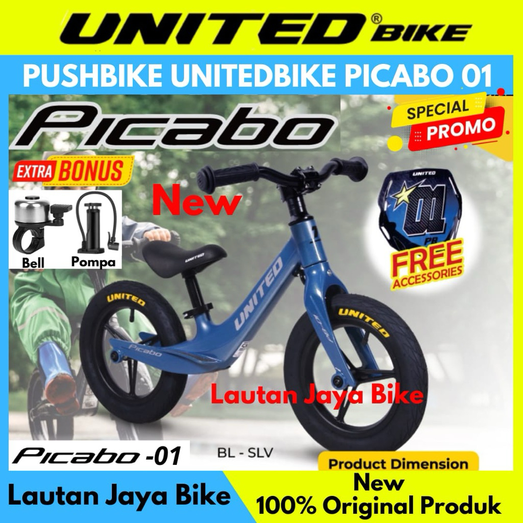 Jual Sepeda Anak PushBike Unitedbike 12 Picabo PB 01 New Magnesium ...
