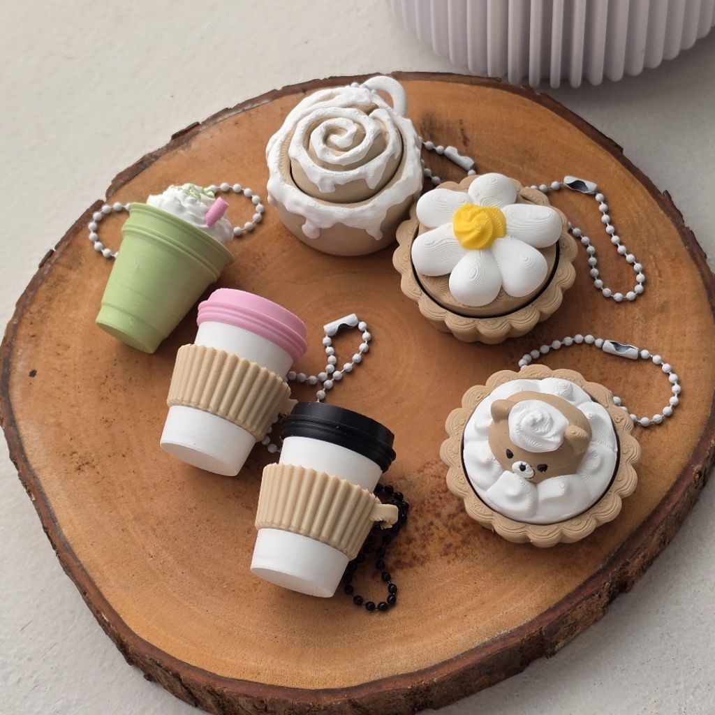 Jual Cafe Series Fidget Clicker Keychain | Lucu Gantungan Kunci ...