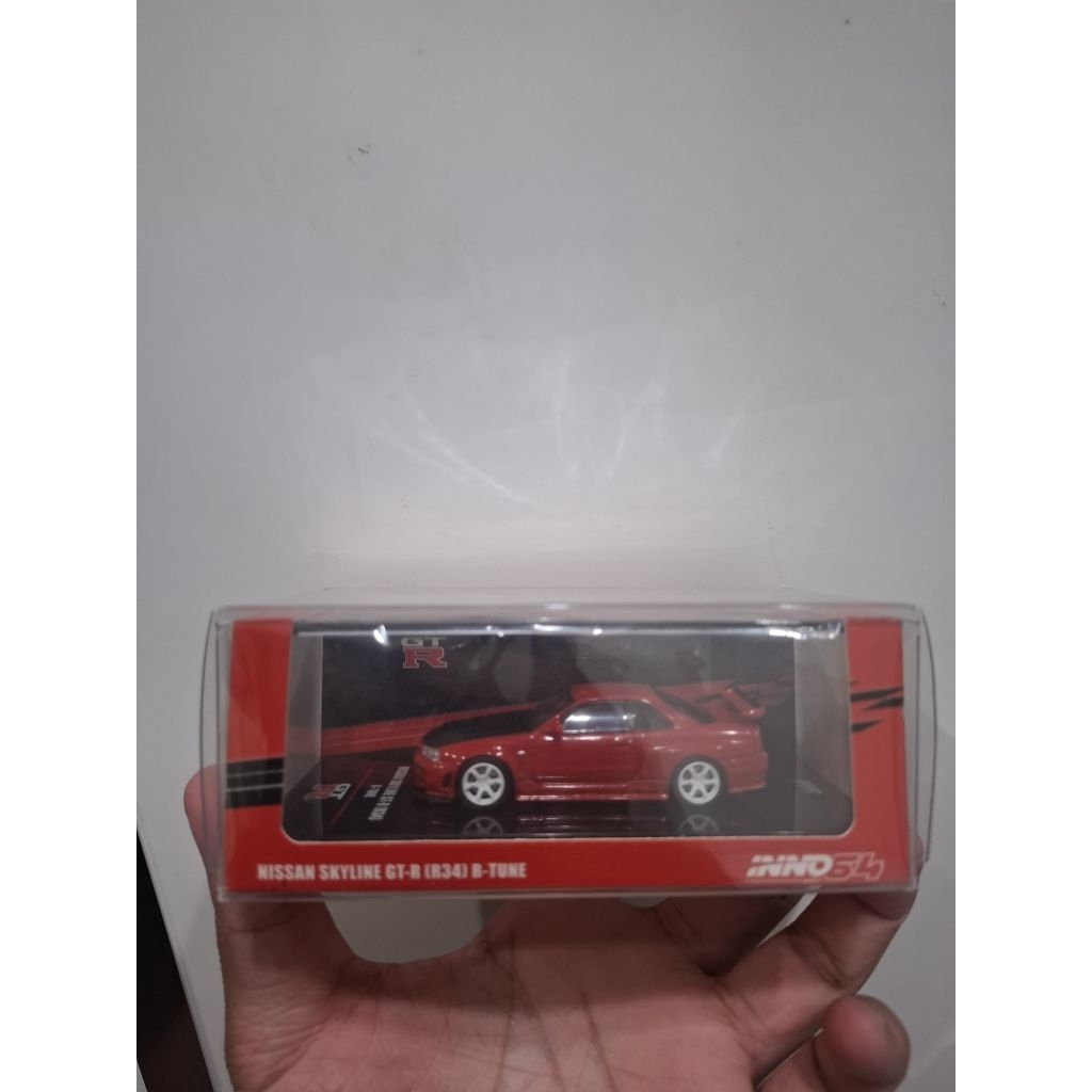 Jual Inno64 Nissan Skyline GT-R (R34) R-Tune Active Red With Carbon ...