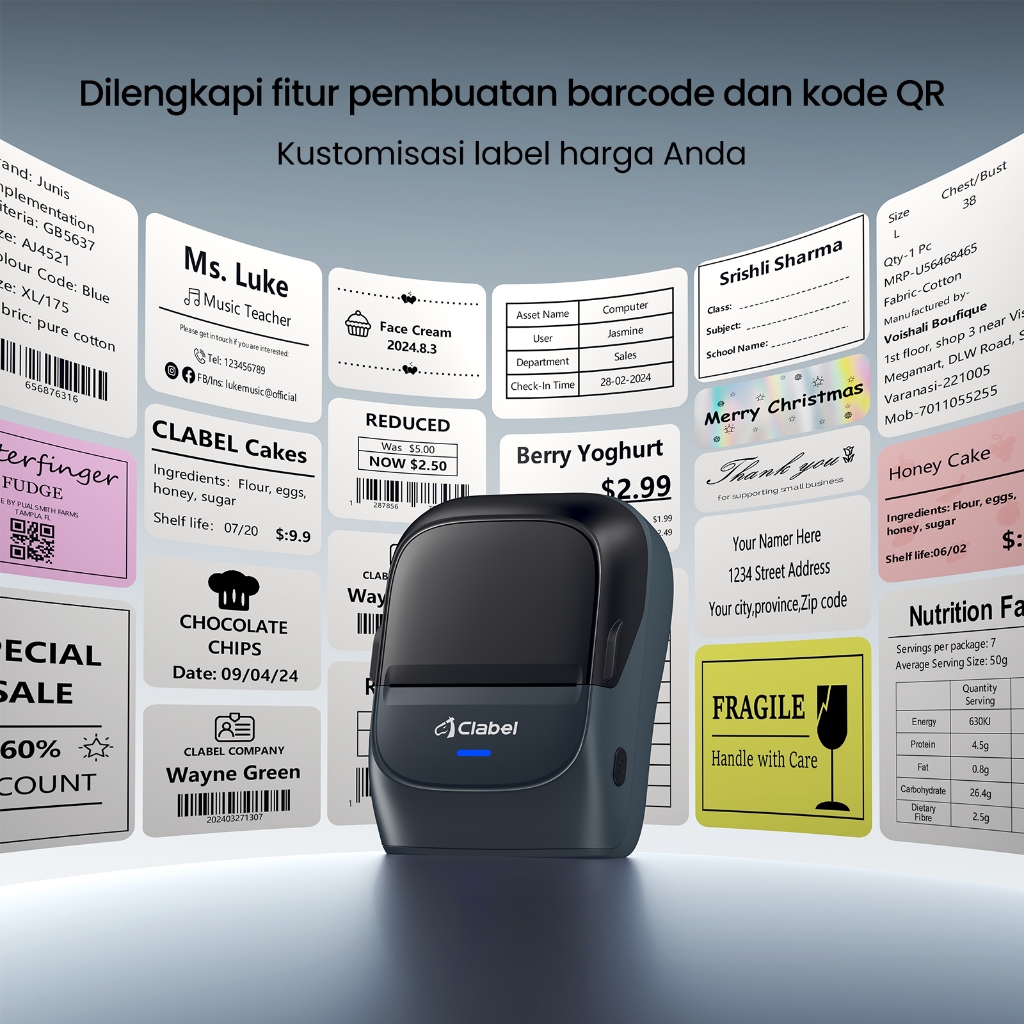 Jual Clabel 221B Printer Label Barcode untuk Makanan – Mesin Cetak ...