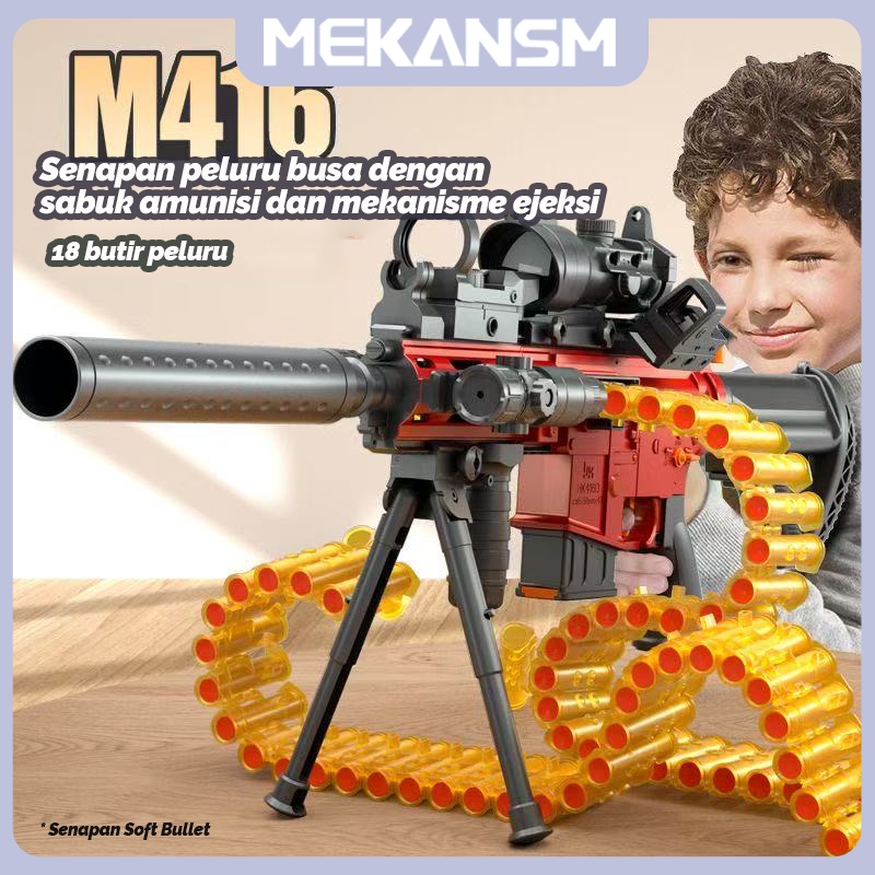 Jual MEKANSM Mainan Anak TOY M416 ASSAULT RIFLE Tembakan Eva Soft ...
