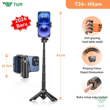 TNW T26 Mini Selfie Stick Extendable Grip Tripod Bluetooth Remote ControlTongsis Tripod