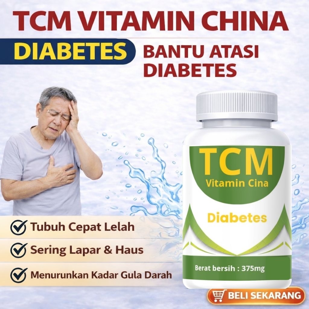TCM VITAMIN CHINA Diabetes isi 20 kapsul Obat Herbal Bantu Menurunkan Gula Darah Tinggi Susu Labu China Untuk Diabetes Basah Kering Neuropati Melitus