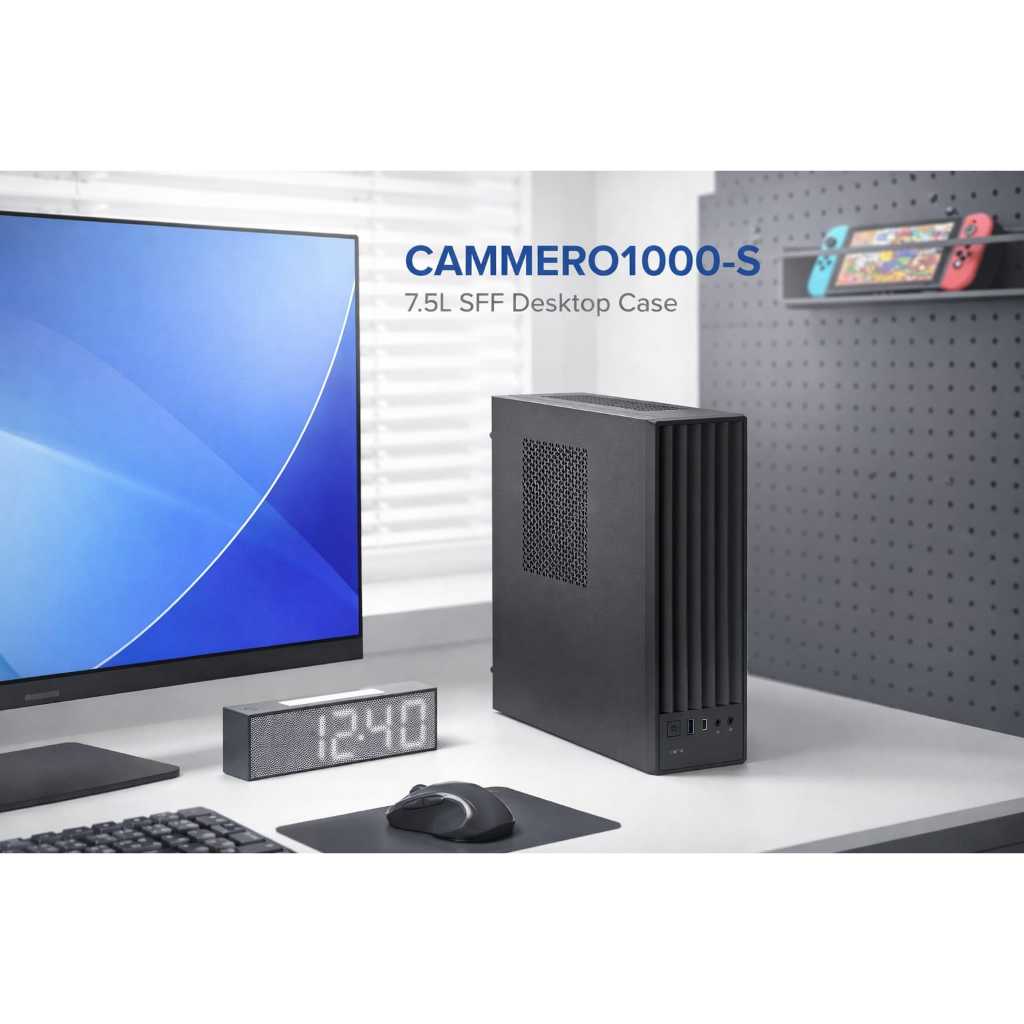 Gamemax Cammero 1000s Casing PC SFF Mini ITX Include Psu 400Watt Slim / Casing Komputer Cammeo 1000 s