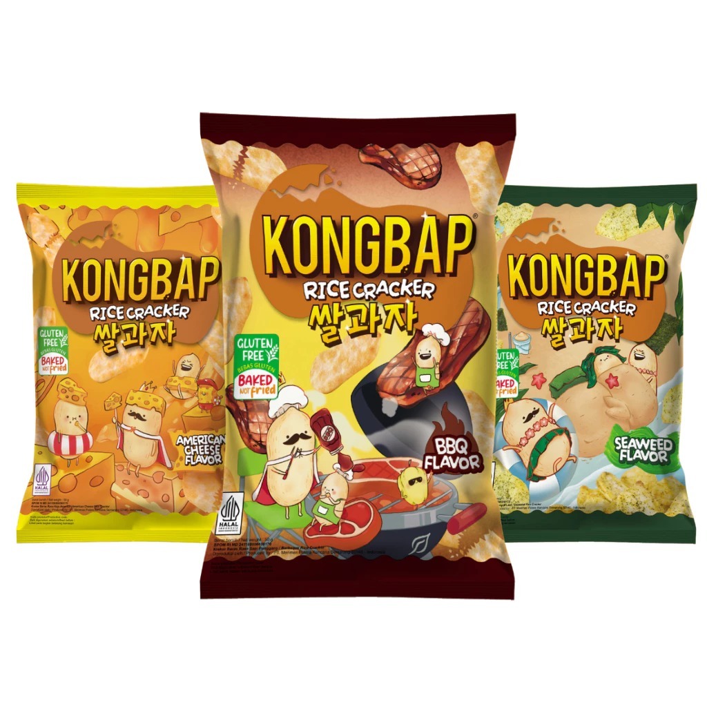 Jual KONGBAP - Rice Crackers | Gluten Free | Seaweed / American Cheese ...