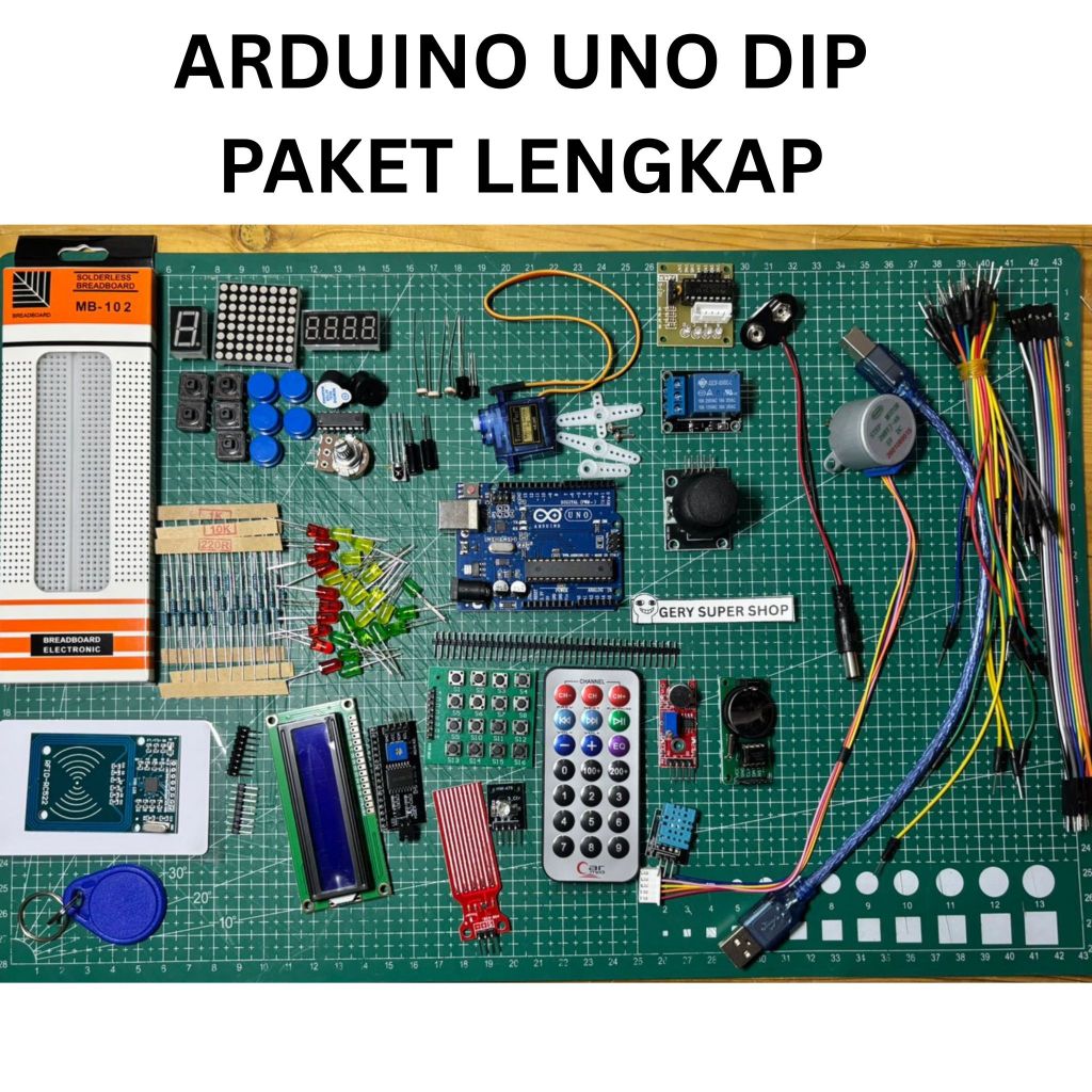Jual Starter Kit Arduino Uno R3 DIP, Paket Lengkap Upgraded Learning ...