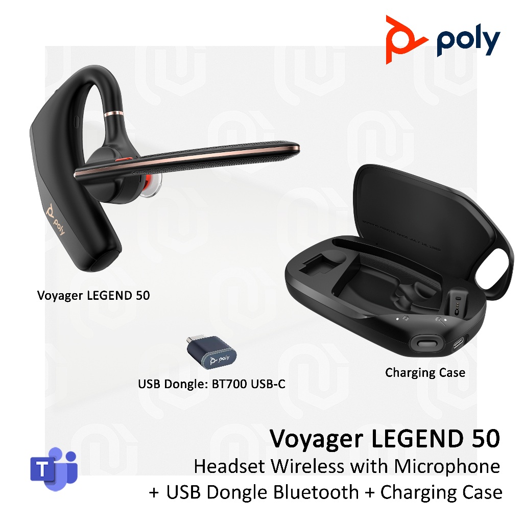 Jual Poly VOYAGER LEGEND 50 UC Headset Bluetooth dengan Mikrofon