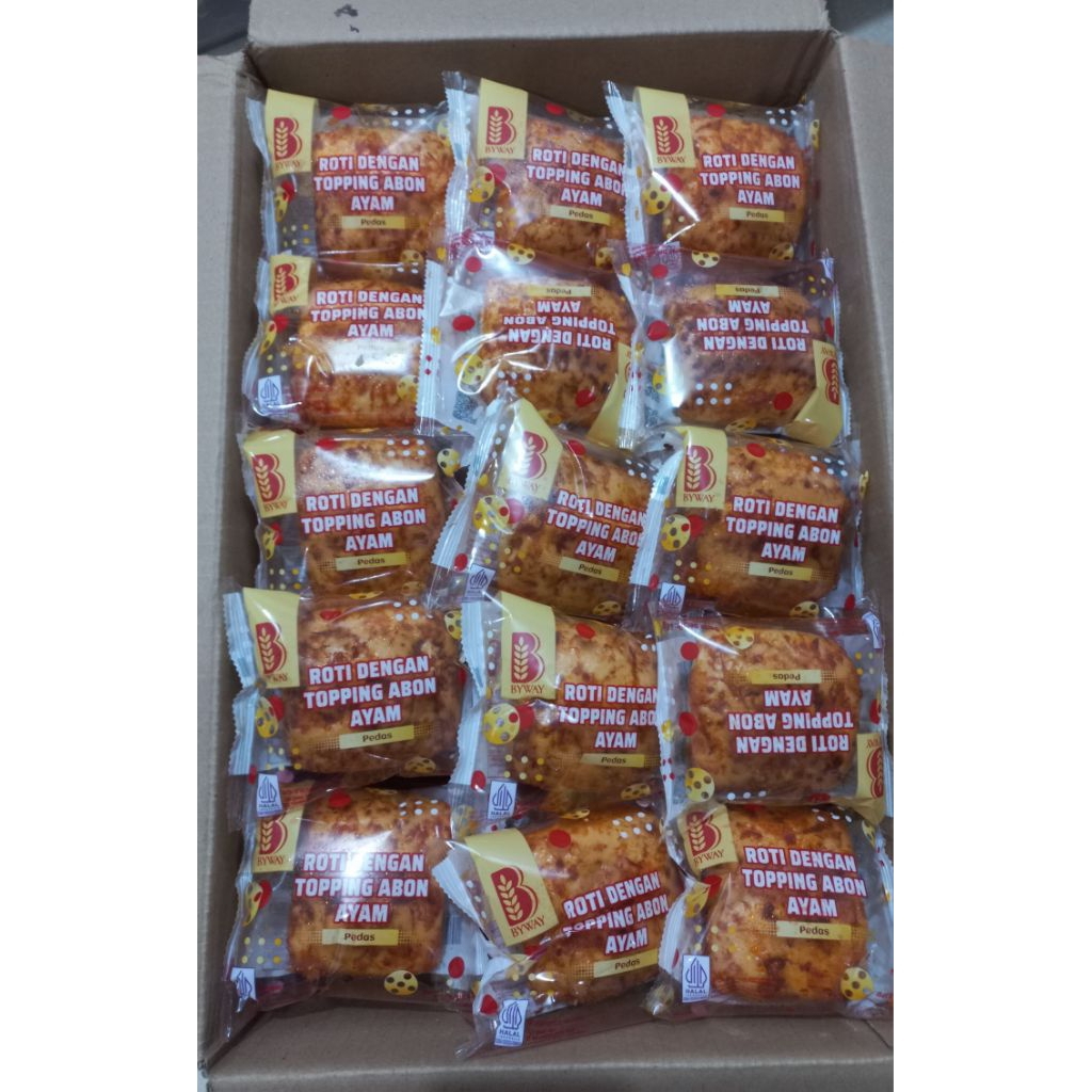Jual Byway Roti Dengan Topping Abon 1 dus isi 60pcs bisa di Mix ...