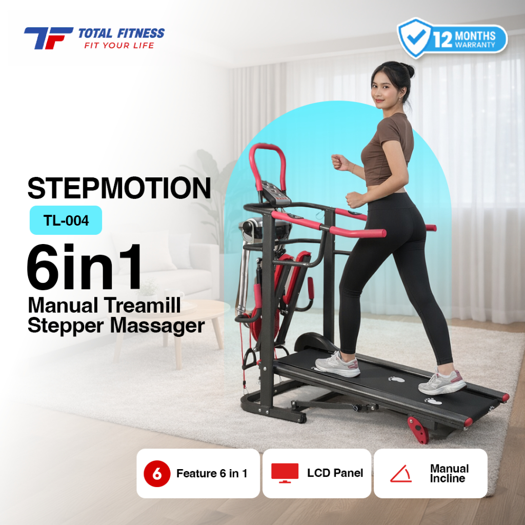 Jual Treadmill Manual 6 Multi Fungsi Manual Treadmill + Stepper ...