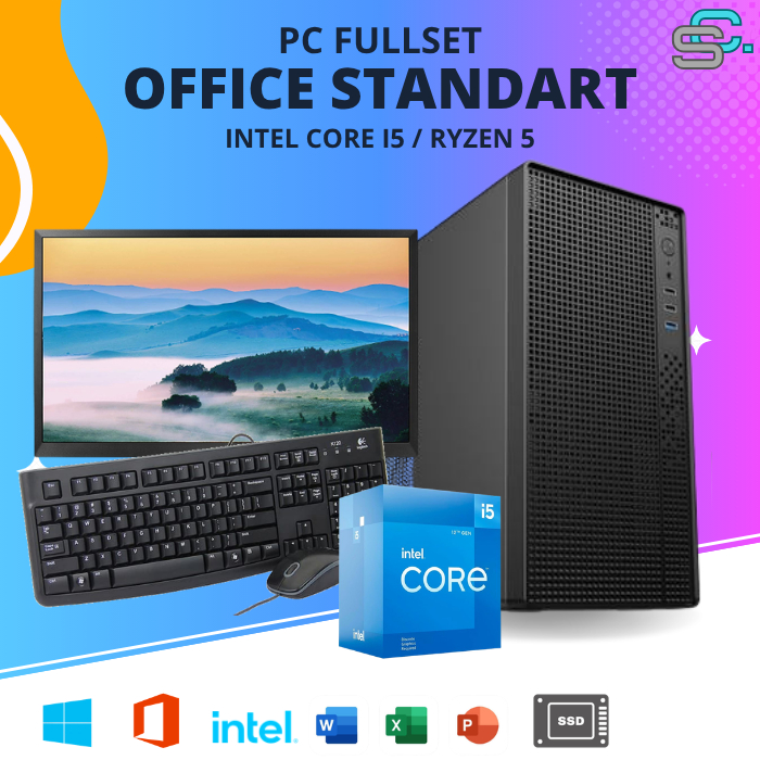 Jual PC FULLSET RYZEN 5 INTEL CORE I5 GEN 12 KOMPUTER KANTOR PC RAKITAN ...