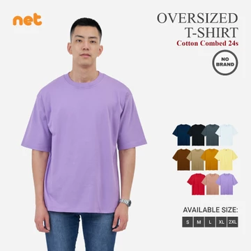 Kaos Polos Oversize Cotton Combed 24S Oversized Tshirt Big Size Unisex Pria Wanita