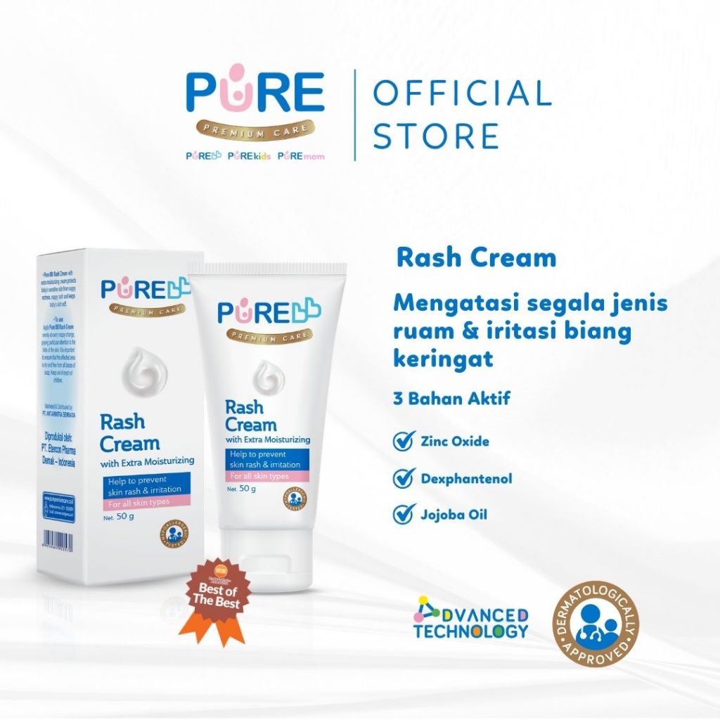 Jual PUREBB Rash Cream 50gr Hypoallergenic | Shopee Indonesia