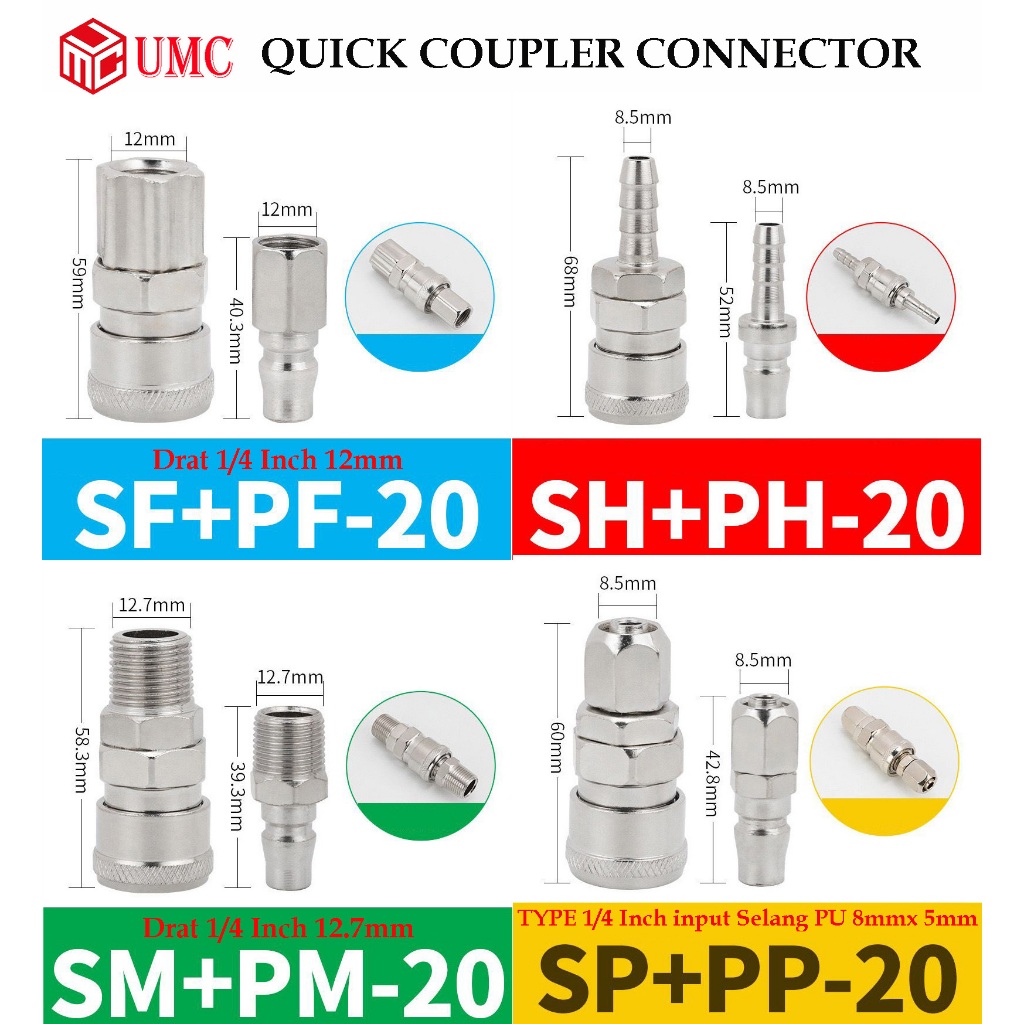 Jual Quick Kopler SP20 PP20 SH20 PH20 SM20 PM20 SF20 PF20 Coupler ...