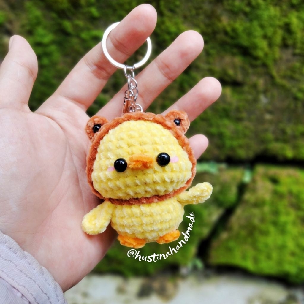 Jual Amigurumi Duck With Frog Hat Hustinahandmade | Gantungan Kunci ...