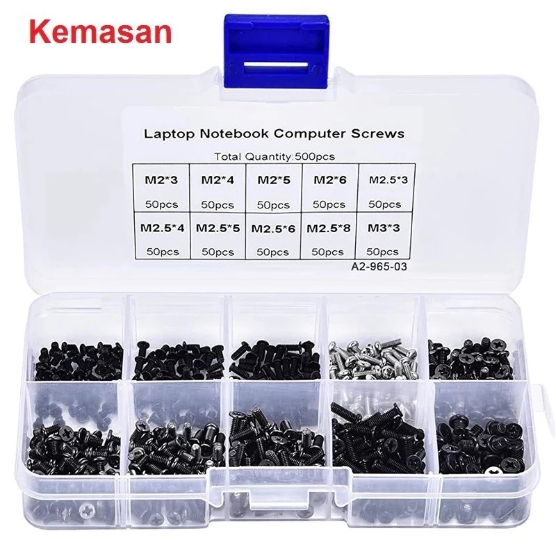 Jual Baut Laptop Set Paket 500pcs Screw Lengkap Netbook Kit Universal ...