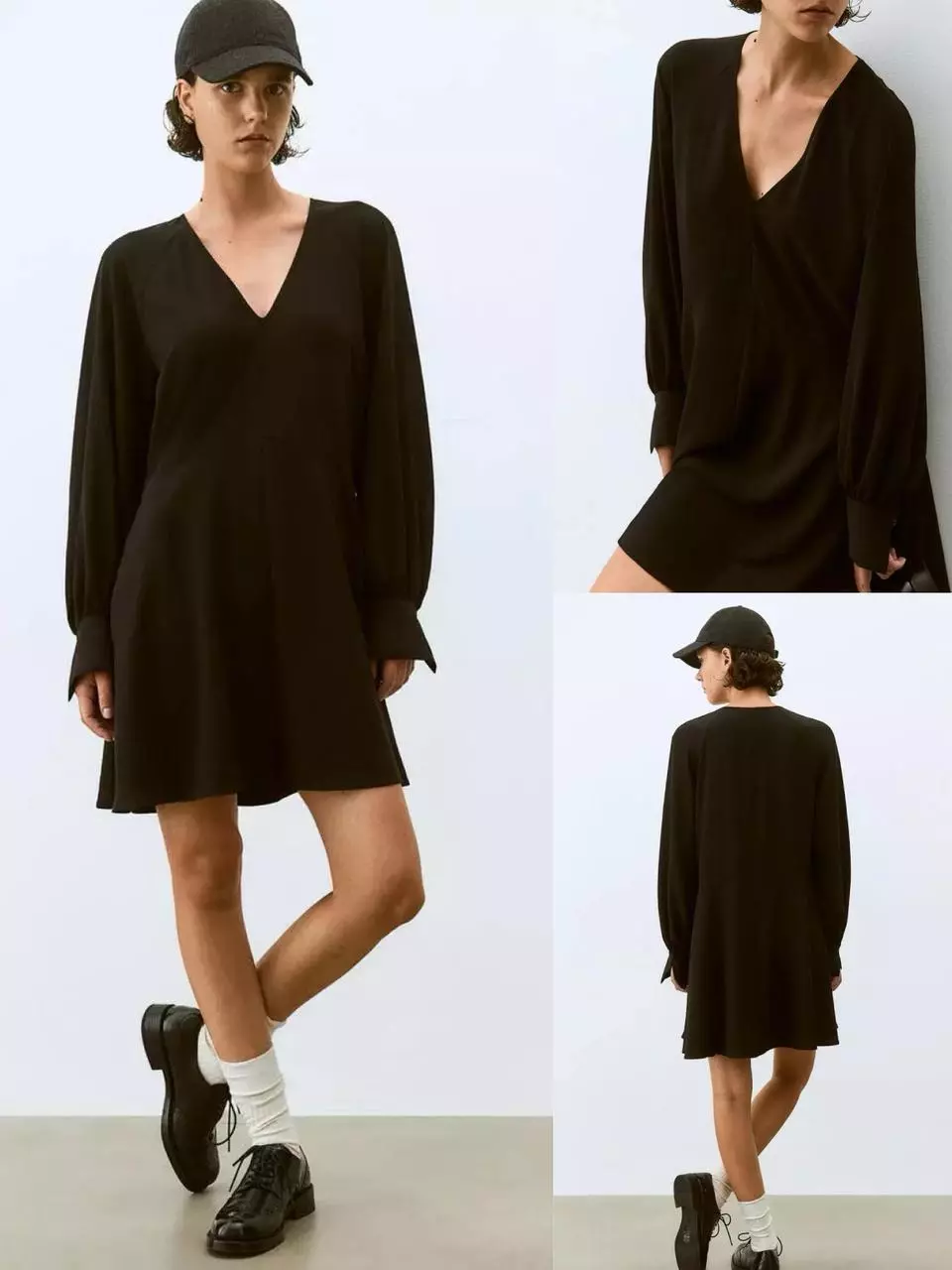 Dress Mini Wanita Leher V-neck Elegan & Stylish  Women's Flared Dress - HM-2183