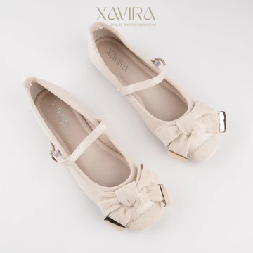 Xavira Ivora Sepatu Import Wanita Flat Shoes Lepes Kerja Kuliah Kantor Lepes Harian Santai