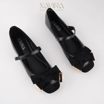 Xavira Ivora Sepatu Import Wanita Flat Shoes Lepes Kerja Kuliah Kantor Lepes Harian Santai