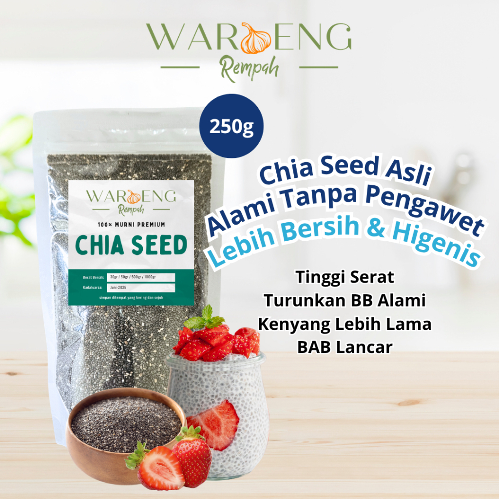 Jual Chia Seed Organik 250gr / Waroeng Rempah Murah | Shopee Indonesia