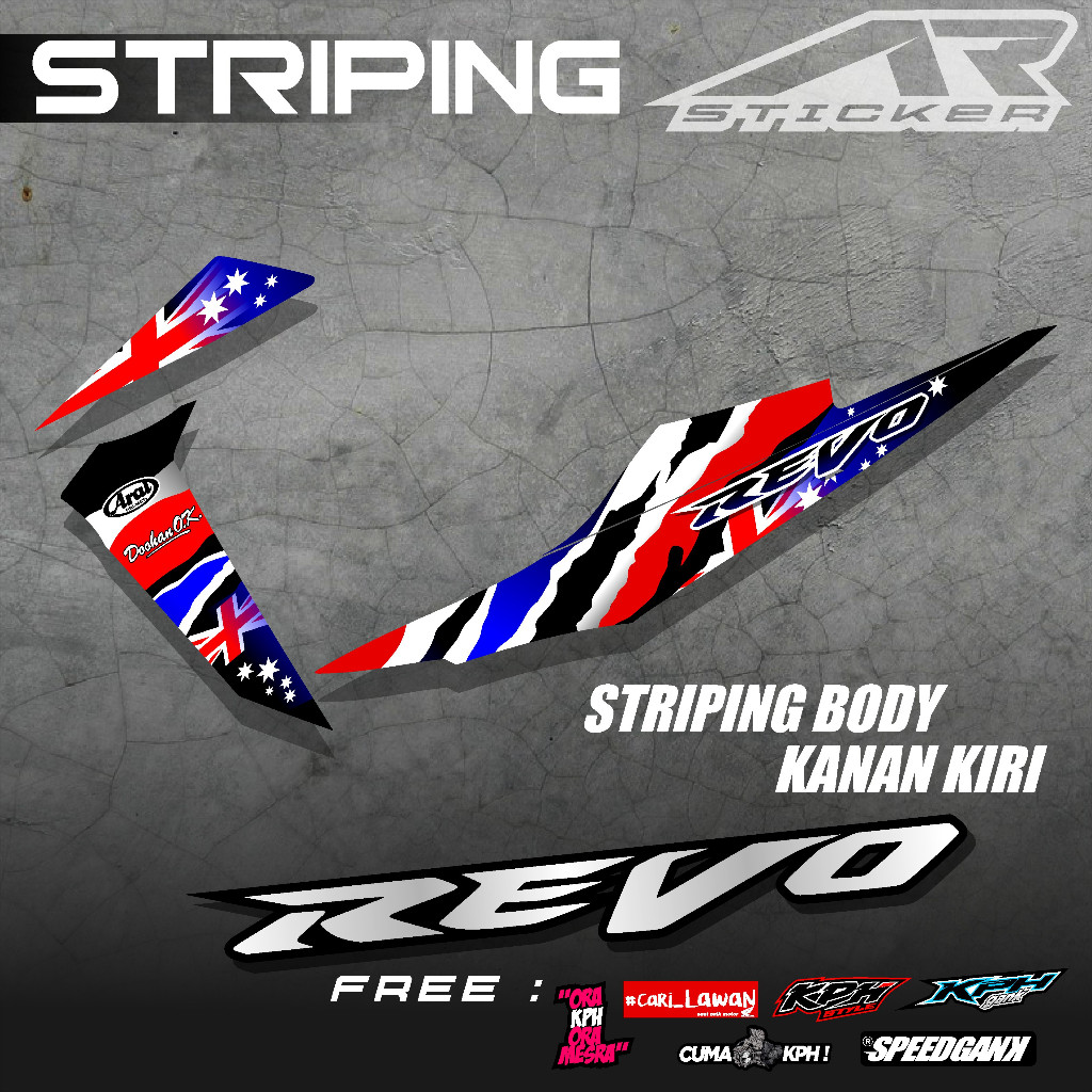 Jual Sticker Striping Honda Revo Lama Stiker Motor Revo 110 Old CW ...