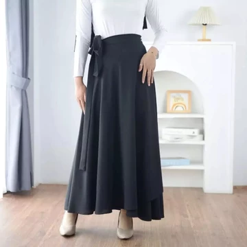 Rok Lilit Satin Silk Premium Rok Flare Wanita Polos Masakini Korean Style HIMARI SKIRT