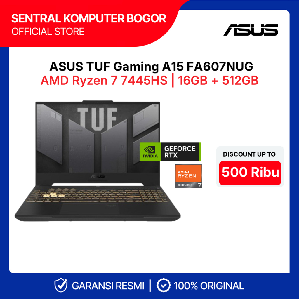 Jual Asus TUF Gaming A16 FA607NUG-R745J6M-HM AMD Ryzen 7 7445HS 16 inch ...