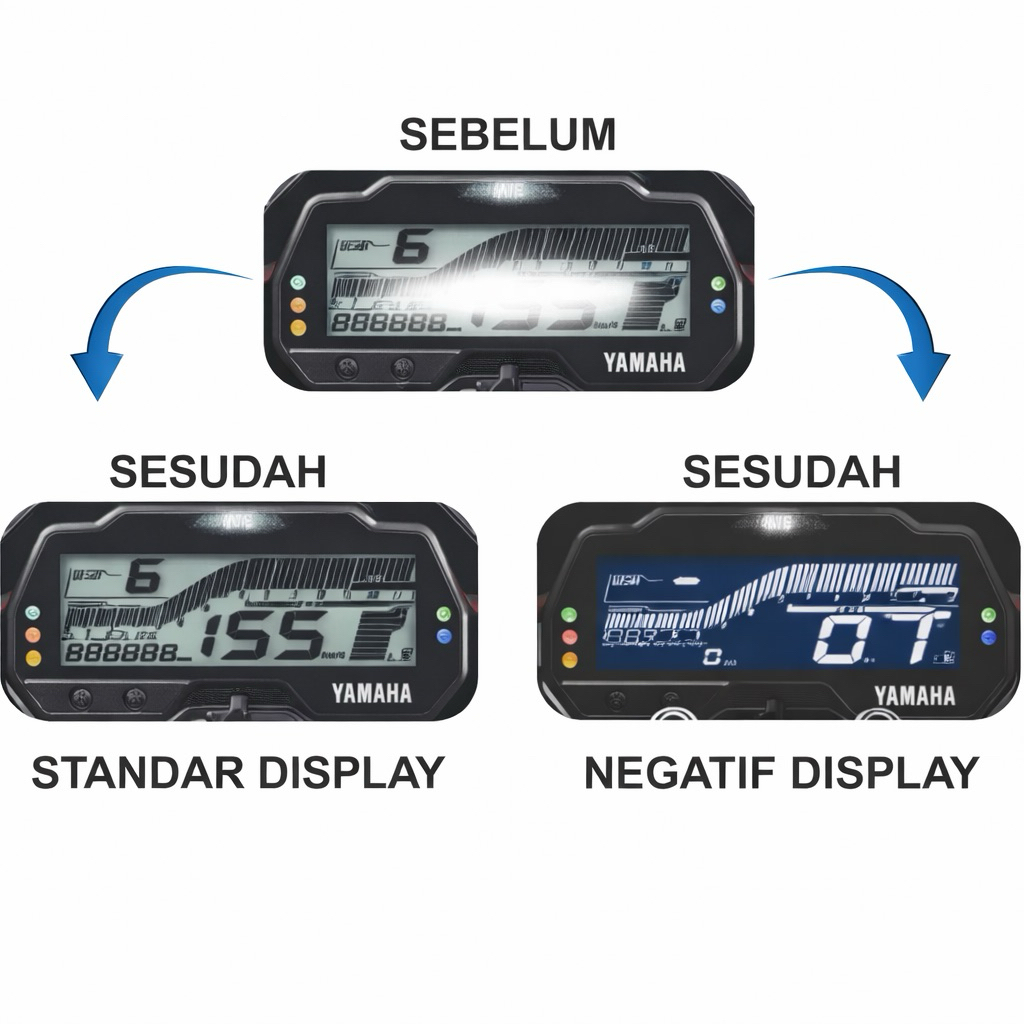 Jual Polarizer LCD Speedometer Yamaha R15 V3 Original [ Solusi Sunburn ...