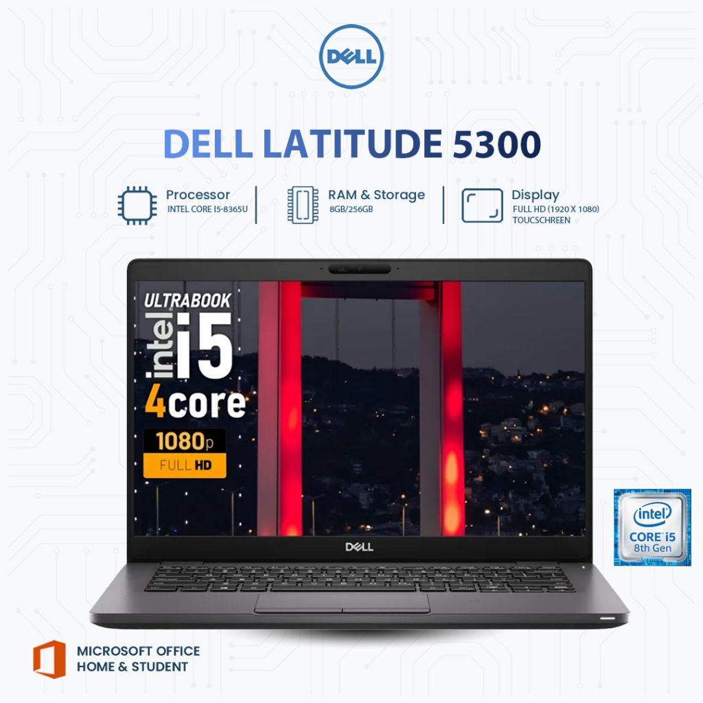 Jual Dell Latitude 5300 | i3-8145U / i5-8265U | RAM 8GB | SSD