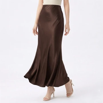 Rok Satin Silk Premium Maxi – Long Korean Satin Skirt – Look Slim – S–3XL CAROSEL