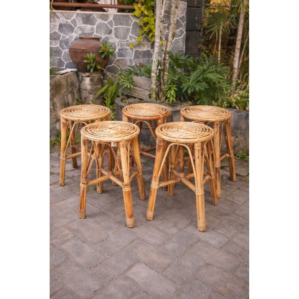 Jual Stool Rotan Natural | Shopee Indonesia