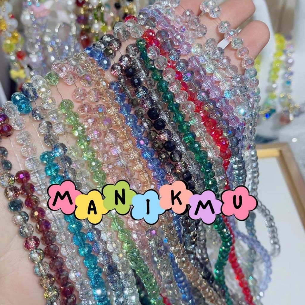 Jual Grosir 100pcs Ceko bola dunia 6mm kristal crystal beads diy ronce ...