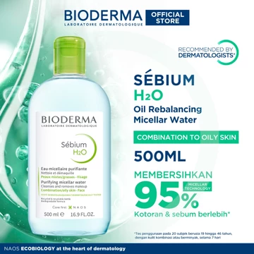 Bioderma Sebium H2O 500 Ml Micellar Water Untuk Kulit Kombinasi Berminyak Berjerawat