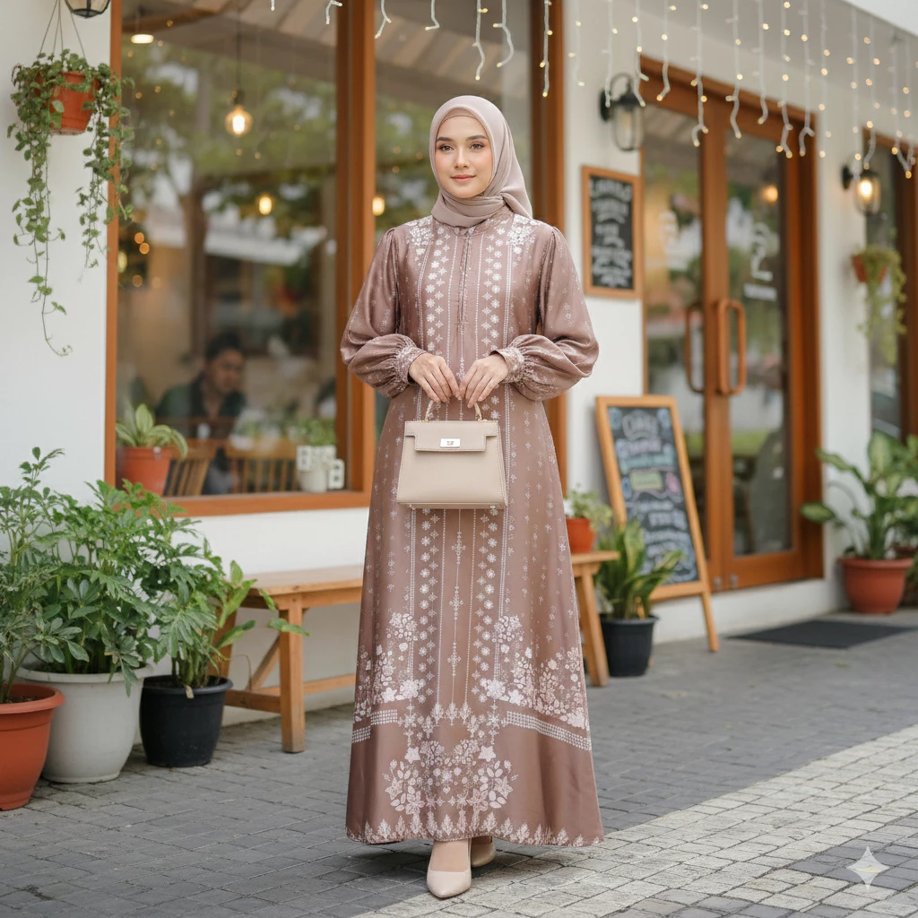 Gambar 5 Gamis Silk Premium Wanita Elegant Najwa Series Jumbo