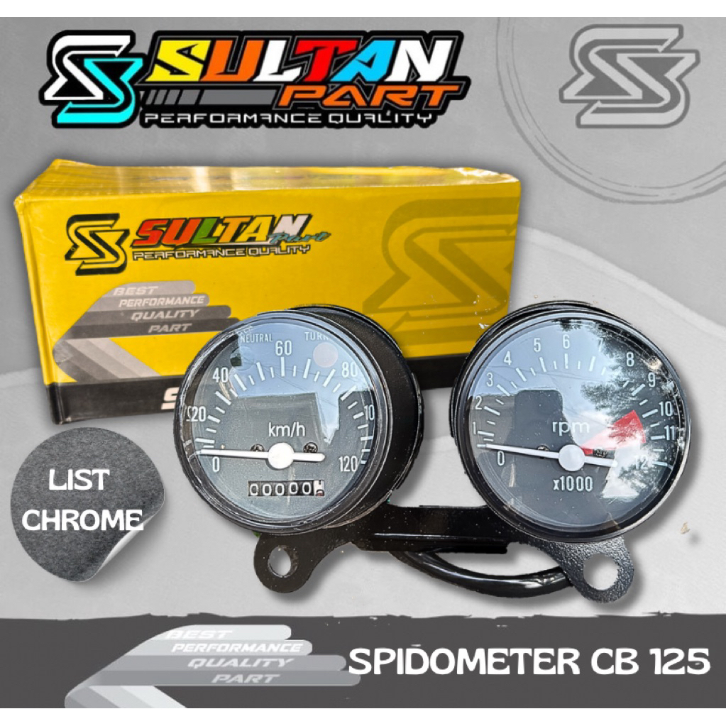 Jual SPIDOMETER CB 125 SPIDOMETER CB LIST CHROM SULTAN PART | Shopee ...