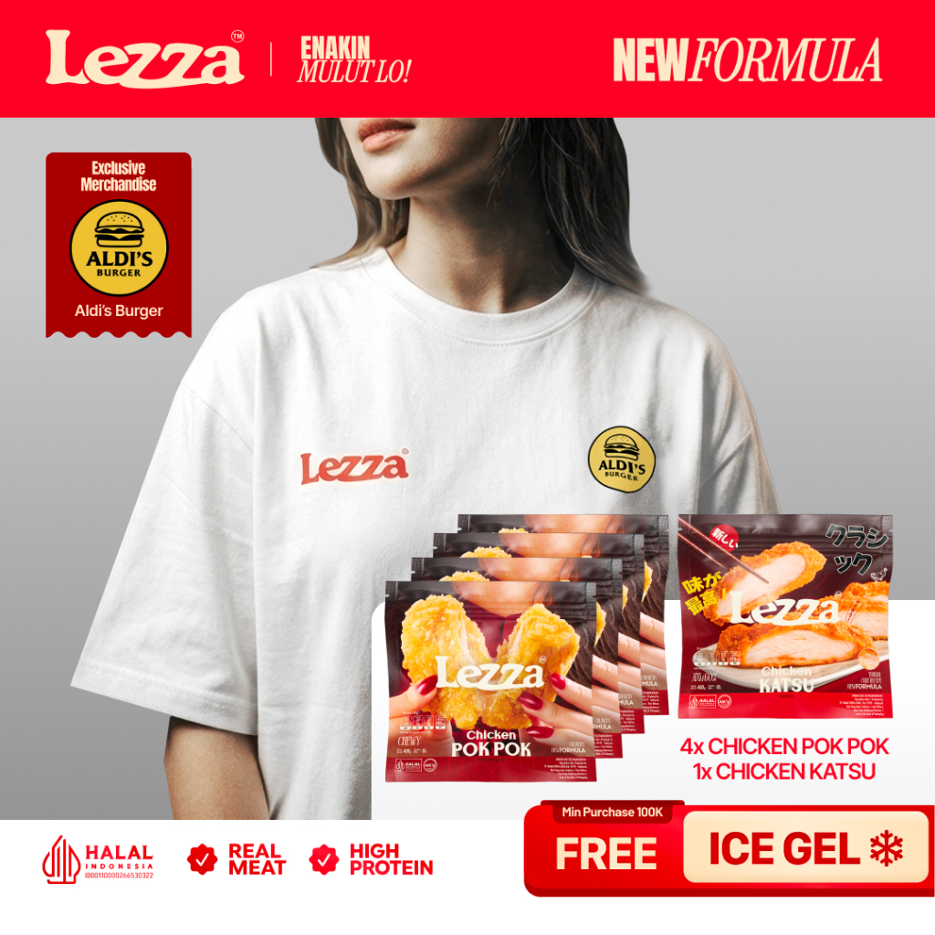 Jual LEZZA x ALDIS BURGER Combo – Lahapdian Edition (Free T-Shirt ...