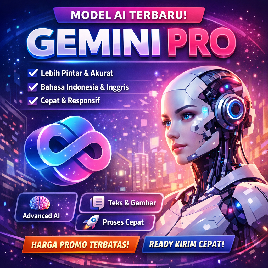 Akses Pintar AI Gemini Veo 3 AI Premium 1 Bulan 1000 Kredit 4K Video Sinematik