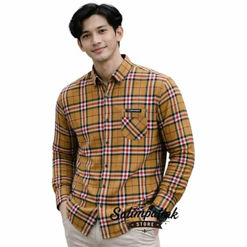 Kemeja Flanel Pria Lengan Panjang Distro Fanel Motip Kotak