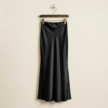 Rok A Line Satin Silk Premium Pinggang Karet Nyaman Bahan Tebal Jatuh S 3XL CAROSEL