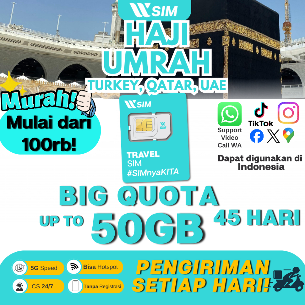 Jual SIM Card Haji Umroh Roaming Arab Saudi | Transit / Turkey UAE ...