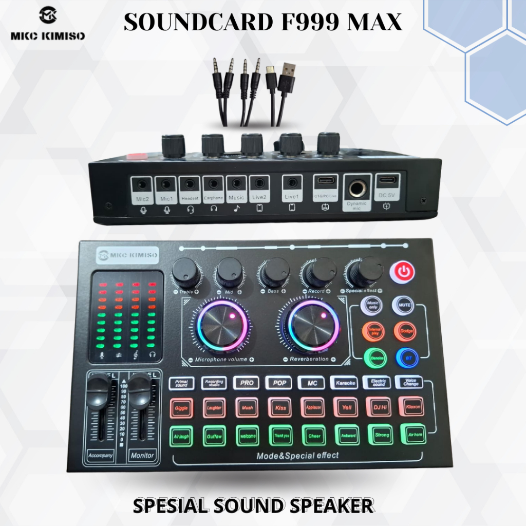 Jual Sound Card F999 MAX – Suara Jernih untuk Live Streaming