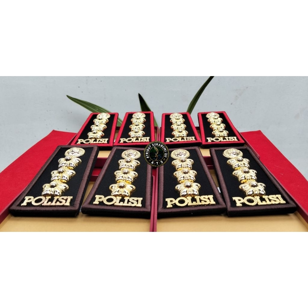 Jual Pangkat Premium KOMBES POL PDH Lis merah/Lis hitam (mika/kain ...